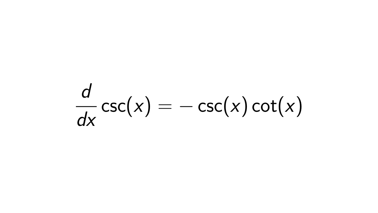 Read more about the article What is the derivative of csc(x)?