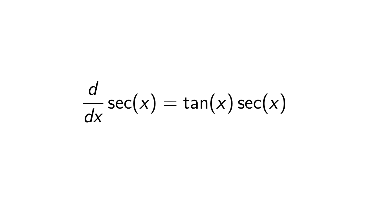 You are currently viewing What is the derivative of sec(x)?