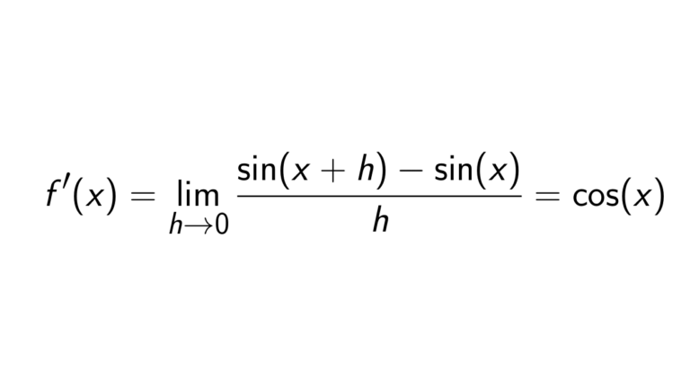 derivative of sin x a by first principle