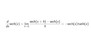 Read more about the article Derivative of Hyperbolic Secant using First Principle of Derivatives