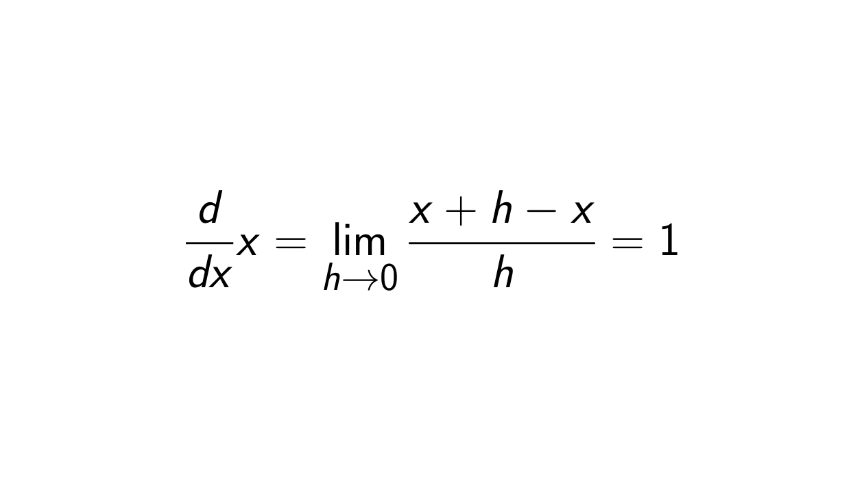 Read more about the article Derivative of x using First Principle of Derivatives