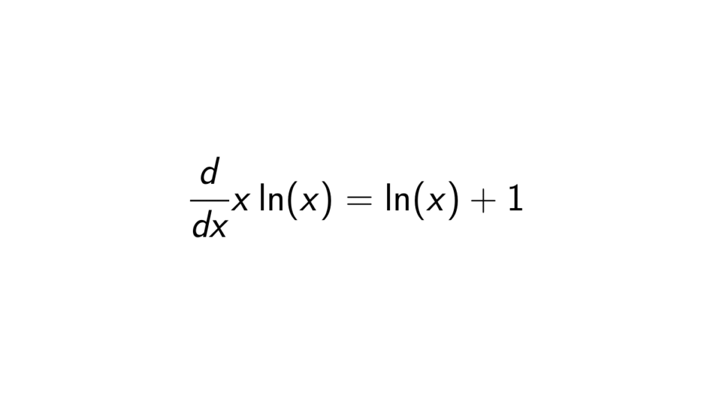 what-is-the-derivative-of-xln-x-full-solution